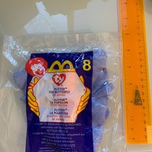 NIP Flutter the Butterfly Vintage ty Teenie Beanie Baby McDonald's Happy Meal
